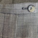 Harvé Benard Harve Bernard Black and Cream Plaid Check Straight Leg Wool Dress Pants Size 10 Photo 5