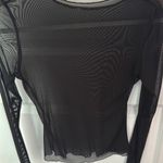 Sheer Black Long Sleeve Top Photo 0