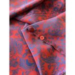 Oscar de la Renta  Expressions Vintage Red Button Down Blouse Top Size M Photo 7