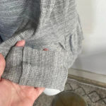 Free People Coastline Thermal Henley Peplum Top Gray Marled 0019 Photo 2