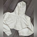 Lululemon All Yours Cropped Hoodie White Size 2 Photo 0