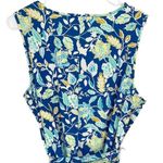 Croft & Barrow Croft & Barrow Womens Floral Split Neck Sleeveless Dress Blue Size Large NWT Photo 3