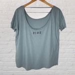 PINK - Victoria's Secret PINK Victoria’s Secret short sleeve oversized vibes top size medium summer Photo 2