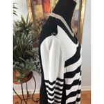 Anna Women XL Black & White Sweater Dress Scoop Neck Long Sleeve Mob Wife Casual Photo 3