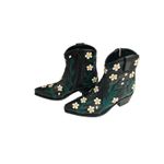 Valentino Garavani Black Leather Daisy Ankle Cowboy Boots 5.5 - 6 Women Size 36 Photo 7