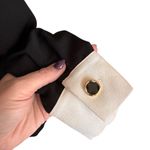 ZARA - Black & White Contrast Long Sleeve Button Preppy Shirt Dress XL Photo 6