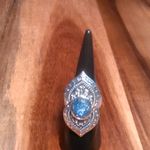 Indian Artistry Tanzanite Sterling Silver Carved Filigree Ring (Size 6) Photo 14