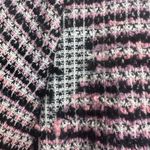 ZARA  Pink Black Tweed Long Sleeve Cardigan Sweater Size Small Photo 8