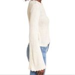 Leith  Beige Long Bell Sleeve Wide Neck Sweater Size XS NWT Photo 4