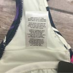 Skye Navy Blue Leaves Removable Strap Back Tie Underwire Bandeau Bikini Top NOS Photo 11