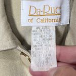 Vintage Da Rue of California Beige faux Suede Button Up Jacket Women's Size 4 Tan Photo 7