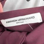 Amanda Uprichard  Plum Tie Neck Long Sleeve Knee Length Dress Womens Small Photo 5