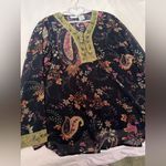White Stag  Multicolor Paisley Sheer Blouse Photo 4