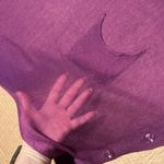 Vertigo Paris Vertigo delicate pullover vest, oversized lagenlook, purple, sheer knit, M Photo 9