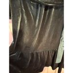 Draper James  RSVP Emerald Green Velvet Ruffle Tie-Back Dress With Belt & Long Sl Photo 6