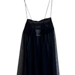 Free People NWOT Intimately By talk about it black slip Dress Sheer Mesh Photo 6