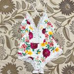 La La Cheri Reina Floral Teddy Sleepwear Lingerie Floral Print S Small M Medium White Photo 1