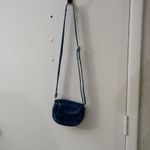 Denim Crossbody Bag Zip/Velcro Closure Boho Festival Hippie School College Blue Photo 1