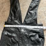 ZARA Black Vegan Leather Rocker Chick Grunge Overall Jumpsuit Medium Photo 10