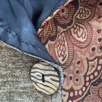 Julia Kim Patchwork Floral Embroidered Blazer size XL Brown Photo 3