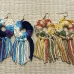 Bundle of 2 Crochet Boho Fringe Earrings (Handmade) Photo 0