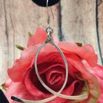 Art Deco Abstract Cross Bar STERLING 925 Statement Dangle Earrings Silver Photo 1