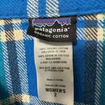 Patagonia Womens Blue Plaid Flannel Button-Up Shirt Size 2 Gorpcore Western Photo 3