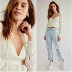 Free People Chloe White Cotton Sweetheart
Neckline L Photo 2