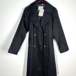 Everlane NEW Sz L The Modern Trench Belt Coat in Black Photo 2