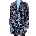Susan Graver GRAVER  Floral Tapestry Rhinestone Embellished Blazer Coat Photo 2