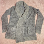 Gap  Marled Gray Shawl Collar Open Front Cardigan Sweater Size M Cozy Knit I0188 Photo 0