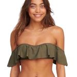 Hollister  Bikini Top Vacation Beach Swim Beach Olive Off Shoulder Photo 0