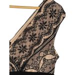 Dress Barn Black Lace V Neck Sheath Knee Length Cocktail Dress Y2K Wedding Guest Size 12 Photo 3