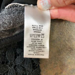 Ann Taylor  Women's Gray Long Sleeve Knit Crochet Back with Black Lining Top Size Photo 12