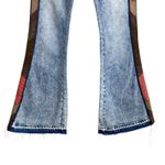 Driftwood FREE PEOPLE X  FARRAH FLARE JEANS Size 25 Western Patchwork Stripe 34" Photo 3
