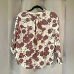 Vera Wang Women’s White Floral Simply Vera  Blouse Photo 2