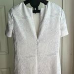 Babaton Aritzia Short Mini Lined Pearl Dress Short Sleeve Gray Print, Size XS S Photo 3