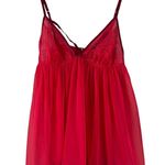 Victoria's Secret Victoria’s Secret Babydoll Dress Womens L Red Sexy Sheer Lace Lingerie Coquette Photo 0