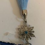 Disney  BLUE SEQUINS CLUTCH WITH “FEARLESS” WRITTEN ON IT…SNOWFLAKE ZIPPER PULL Photo 2