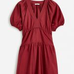 Madewell Puff-Sleeve Mini Dress in Poplin Photo 3