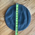 Charcoal Gray wool Beret Hat Photo 5