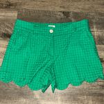 Crown & Ivy  Shelby Scallop Short In Blue Canoe Size 10 Photo 0