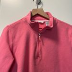 IZOD  Golf Women’s Pink Quarter Zip Cotton‎ Blend Pullover Sweatshirt Tennis Prep Photo 1