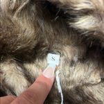 Amazon  Women’s Blue Insulated Puffer Jacket with Fur. Size: Small Photo 1