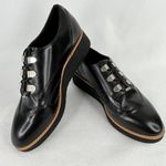 Rebecca Minkoff Polly Leather Wedge Oxfords Black 8M Photo 9