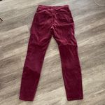Reformation Rebecca pants fitted slim skinny leg velvet velour red burgundy 28 Photo 10