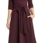 Black Halo NWOT Joan Turtleneck Long-Sleeve Belted oxblood Dress sz 2 Photo 0