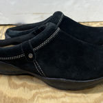 Clarks  Roseville Echo Slip On Clog Black Suede Womens 6.5 Support Comfort Photo 0