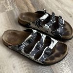 Birkenstock Papillio by Black White Floral Triple Strap Sandals Women’s 38 L7 M5 Photo 1