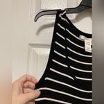Studio M Black and White Striped Sleeveless Maxi Dress Photo 1